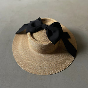 Extra fine straw Porkpie 5way ribbon