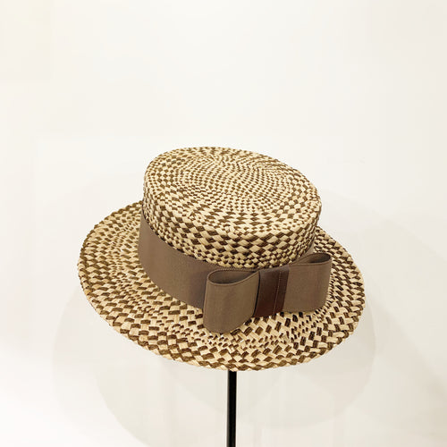 raffia canotier