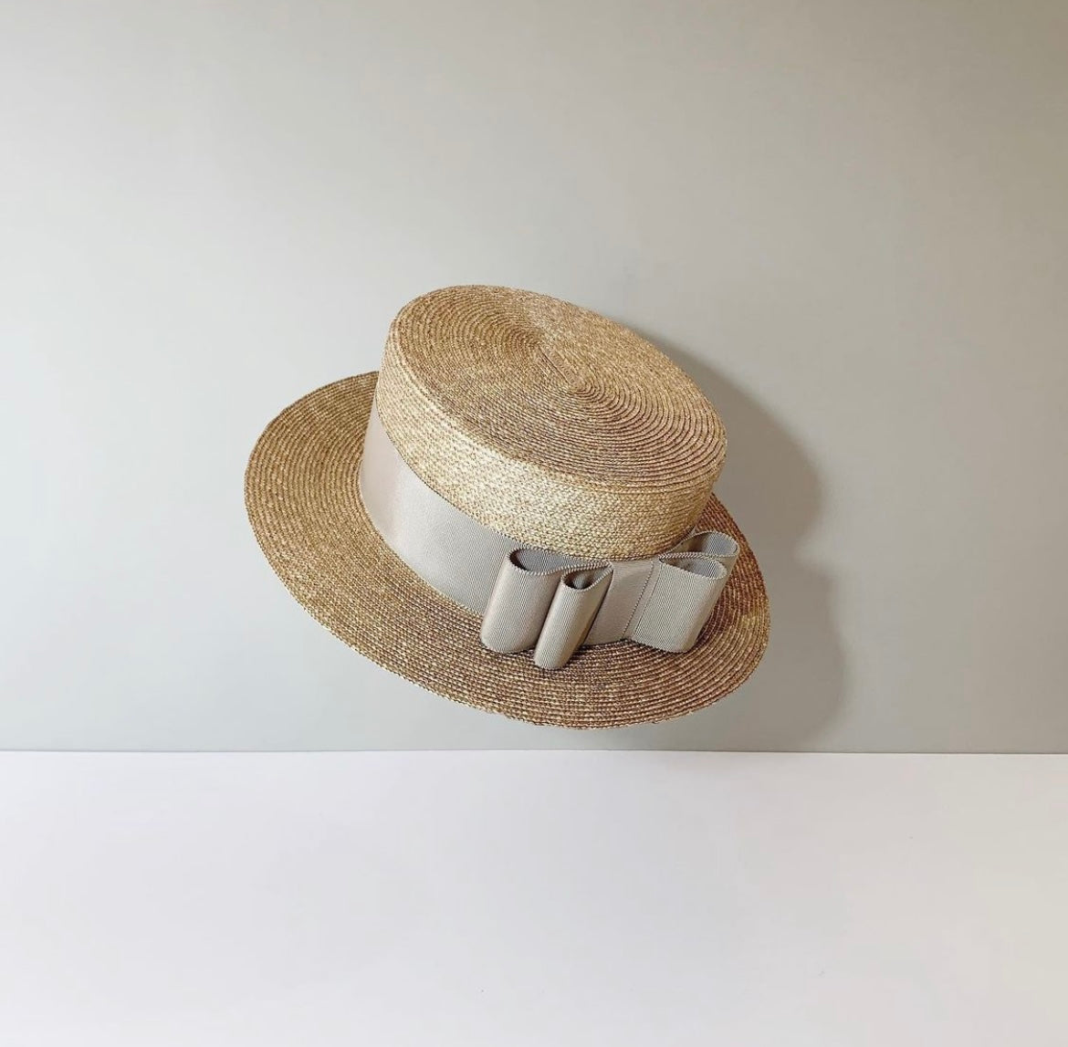 【millinery mino】Simple ribbon toque millinery mino】Simple ribbon toque