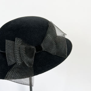 Horsehair ribbon mini hat